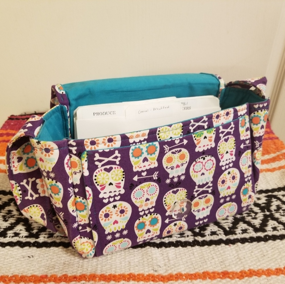 Coupon Organizer Sugar Skulls Purple Couponer